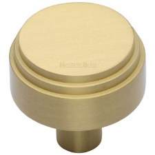 Heritage Art Deco Cabinet Knob C3987 38mm Satin Brass Heritage Art Deco Cabinet Knob C3987 38mm Satin Brass