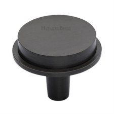 Heritage Flat Round Cabinet Knob C4592 32mm Matt Bronze