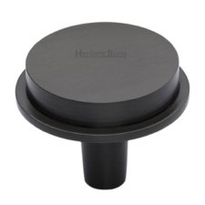 Heritage Flat Round Cabinet Knob C4592 38mm Matt Bronze