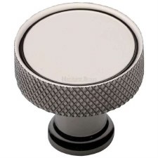 Heritage Florence Knurled Cabinet Knob C4648 Polished Nickel