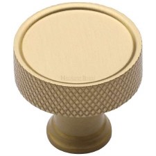 Heritage Florence Knurled Cabinet Knob C4648 Satin Brass