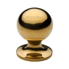 Heritage Ball Cabinet Knob C8321 25mm Polished Brass Unlacquered