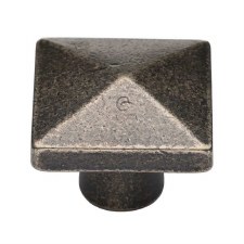 Heritage Pyramid Cabinet Knob RPW390 38mm Rustic Pewter