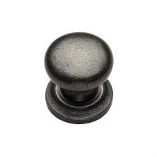 Heritage Round Cabinet Knob RPW613 25mm Rustic Pewter