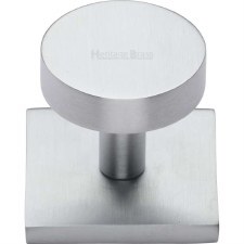 Heritage Disc Cabinet Knob SQ3880 Satin Chrome