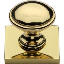 Heritage Domed Cabinet Knob SQ3950 Polished Brass Lacquered