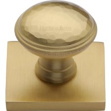Heritage Diamond Cut Cabinet Knob SQ4545 Satin Brass Heritage Diamond Cut Cabinet Knob SQ4545 Satin Brass