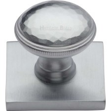 Heritage Diamond Cut Cabinet Knob SQ4545 Satin Chrome Heritage Diamond Cut Cabinet Knob SQ4545 Satin Chrome