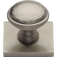 Heritage Diamond Cut Cabinet Knob SQ4545 Satin Nickel Heritage Diamond Cut Cabinet Knob SQ4545 Satin Nickel