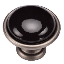 Heritage Black Domed Cabinet Knob TK4316 35mm Distressed Pewter Heritage Black Domed Cabinet Knob TK4316 35mm Distressed Pewter