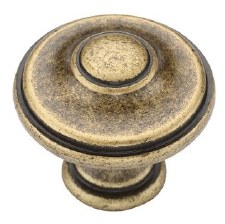 Heritage Domed Cabinet Knob TK4408 30mm Distressed Brass