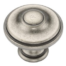 Heritage Domed Cabinet Knob TK4408 30mm Distressed Pewter
