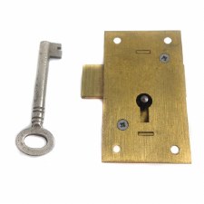 Straight Cupboard Lock 2" Brass