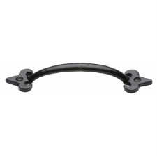 Heritage Cabinet Pull Handle Fleur-de-lys FB1092 152mm Black Iron Rustic