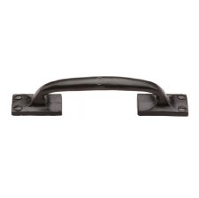 Heritage Cabinet Offset Pull Handle FB1145 159mm Black Iron Rustic