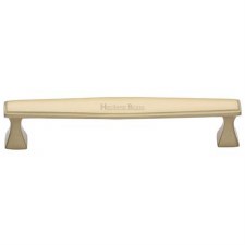 Heritage Art Deco Cabinet Pull C0334 160mm Satin Brass Heritage Art Deco Cabinet Pull C0334 160mm Satin Brass