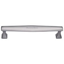 Heritage Art Deco Cabinet Pull C0334 160mm Satin Chrome Heritage Art Deco Cabinet Pull C0334 160mm Satin Chrome