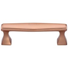 Heritage Art Deco Cabinet Pull C0334 96mm Satin Rose Gold
