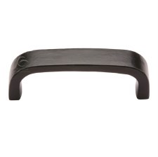 Heritage Cabinet Curved D Shape Pull Handle FB341 96mm Black Iron Rustic