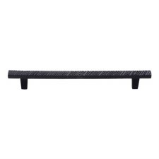 Heritage Textured Cabinet Pull FB3425 192mm Black Iron Rustic