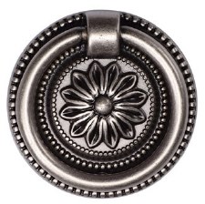 Heritage Floral Drop Pull TK2224 55mm Distressed Pewter