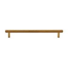 Heritage Knurled Cabinet Pull V4458 192mm Polished Brass Lacquered