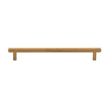Heritage Knurled Cabinet Pull V4458 192mm Satin Brass Lacquered Heritage Knurled Cabinet Pull V4458 192mm Satin Brass Lacquered