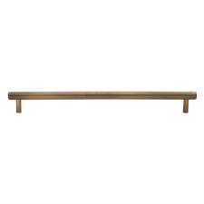 Heritage Knurled Cabinet Pull V4458 254mm Antique Brass Lacquered