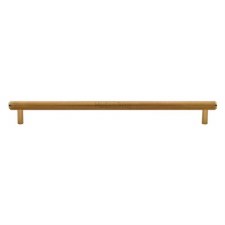 Heritage Knurled Cabinet Pull V4458 254mm Polished Brass Lacquered