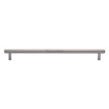 Heritage Knurled Cabinet Pull V4458 254mm Polished Chrome