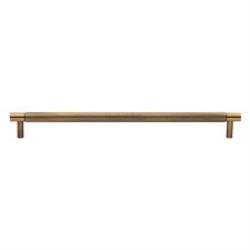 Heritage Knurled Cabinet Pull V4461 254mm Antique Brass