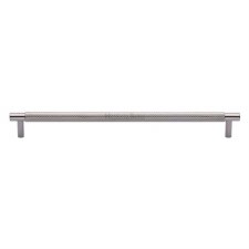 Heritage Knurled Cabinet Pull V4461 254mm Polished Chrome