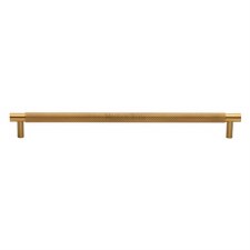 Heritage Knurled Cabinet Pull V4461 254mm Satin Brass Heritage Knurled Cabinet Pull V4461 254mm Satin Brass