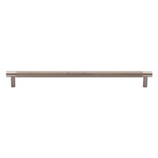 Heritage Knurled Cabinet Pull V4461 254mm Satin Nickel