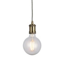 Cambourne Single Pendant Light Antique Brass