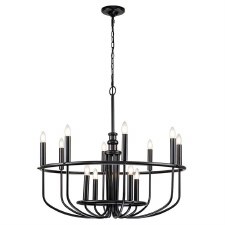 Kichler Capitol Hill 12 Light Chandelier Black Kichler Capitol Hill 12 Light Chandelier Black
