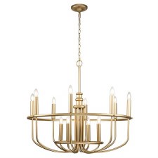 Kichler Capitol Hill 12 Light Chandelier Painted Natural Brass Kichler Capitol Hill 12 Light Chandelier Painted Natural Brass