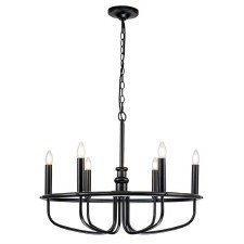 Kichler Capitol Hill 6 Light Chandelier Black Kichler Capitol Hill 6 Light Chandelier Black