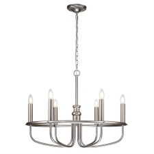 Kichler Capitol Hill 6 Light Chandelier Brushed Nickel Kichler Capitol Hill 6 Light Chandelier Brushed Nickel