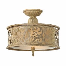 Hinkley Carabel Small Semi Flush Light Brushed Champagne Hinkley Carabel Small Semi Flush Light Brushed Champagne