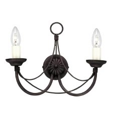 Elstead Carisbrooke Double Wall Light Black