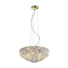 Carlo 6 Light Crystal Pendant Gold