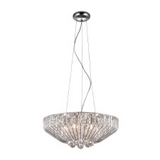 Carlo 6 Light Crystal Pendant Chrome