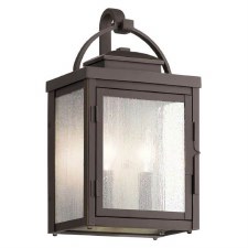 Kichler Carlson Medium Outdoor Wall Lantern Rubbed Bronze