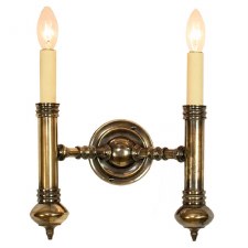 Carlton Twin Wall Light Renovated Brass