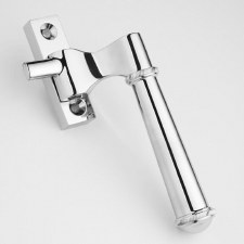 Aston Ribbon Casement Fastener Hook Plate Right Hand Polished Chrome