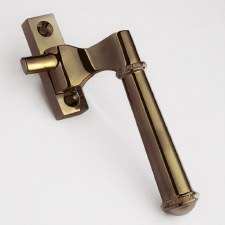 Aston Ribbon Casement Fastener Rim Strike Right Hand Antique Brass Unlacquered