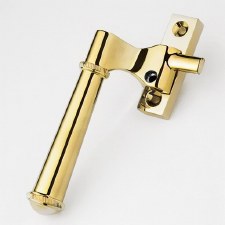 Aston Ribbon Casement Fastener Lockable Rim Strike LH Polished Brass Unlacquered Aston Ribbon Casement Fastener Lockable Rim Strike LH Polished Brass Unlacquered