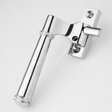 Aston Ribbon Casement Fastener Lockable Rim Strike LH Polished Chrome