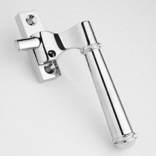 Aston Ribbon Casement Fastener Lockable Rim Strike RH Polished Chrome